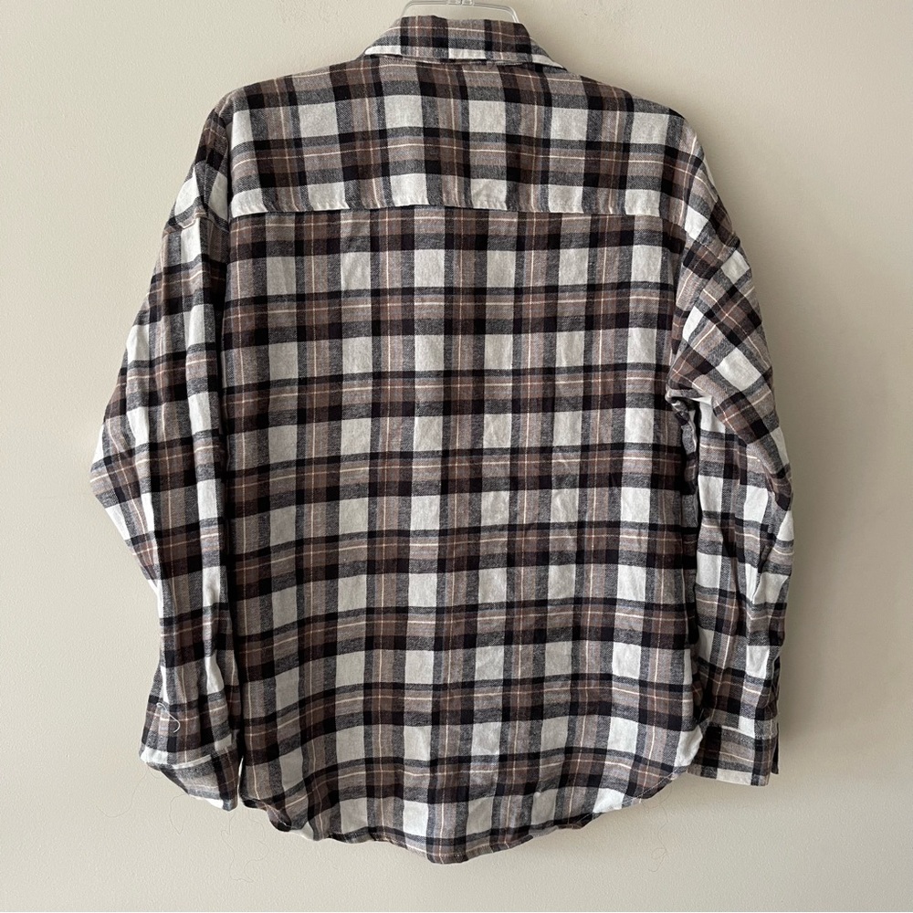 Plaid Button-Front Multicolor Oversized Flannel S… - image 6